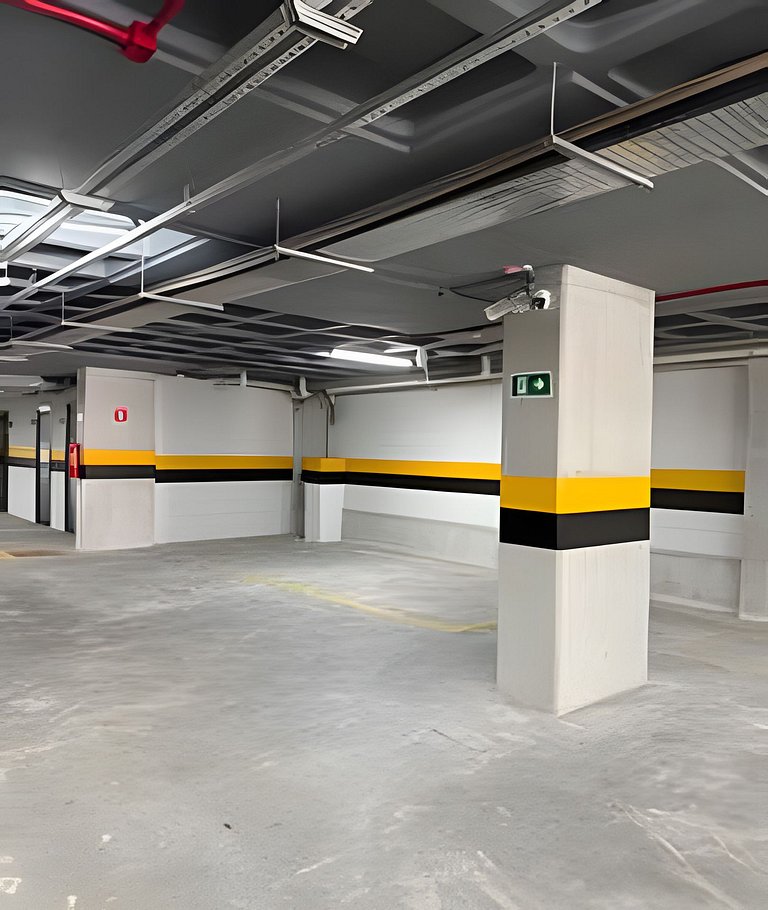 Studio c/ Rooftop e piscina vista Mar 1km da praia