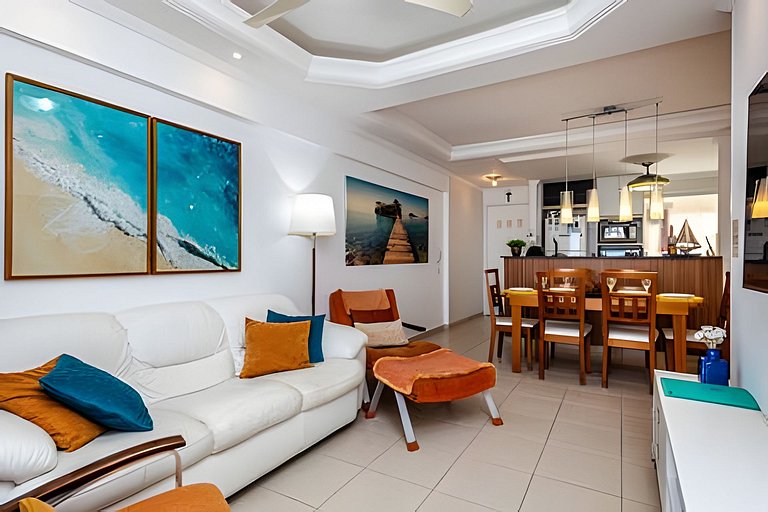 Frente Mar/24º/Ar/Enxoval/Piscina Aquec/Lazer