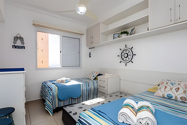 Frente Mar/24º/Ar/Enxoval/Piscina Aquec/Lazer