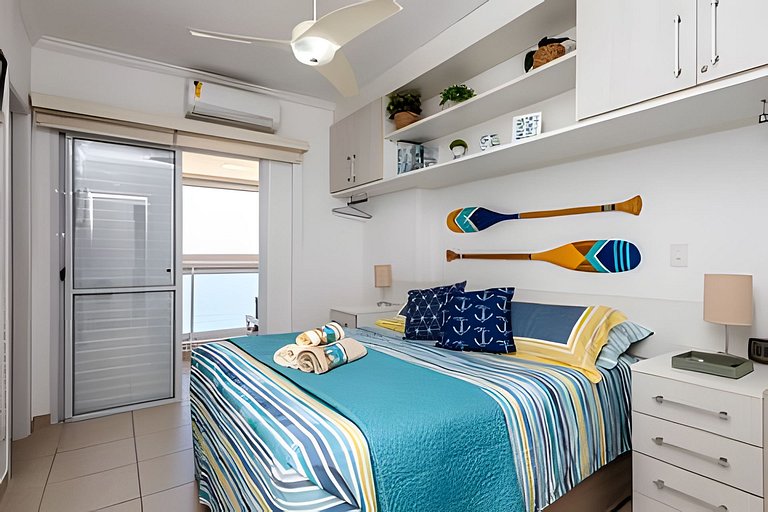 Frente Mar/24º/Ar/Enxoval/Piscina Aquec/Lazer