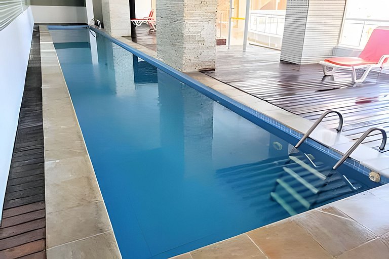 Frente Mar/24º/Ar/Enxoval/Piscina Aquec/Lazer