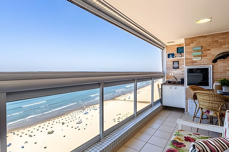 Frente Mar/24º/Ar/Enxoval/Piscina Aquec/Lazer