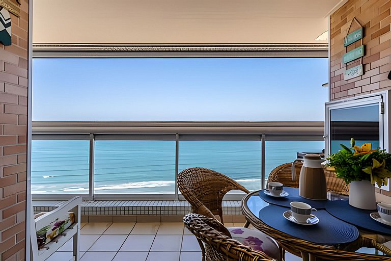 Frente Mar/24º/Ar/Enxoval/Piscina Aquec/Lazer