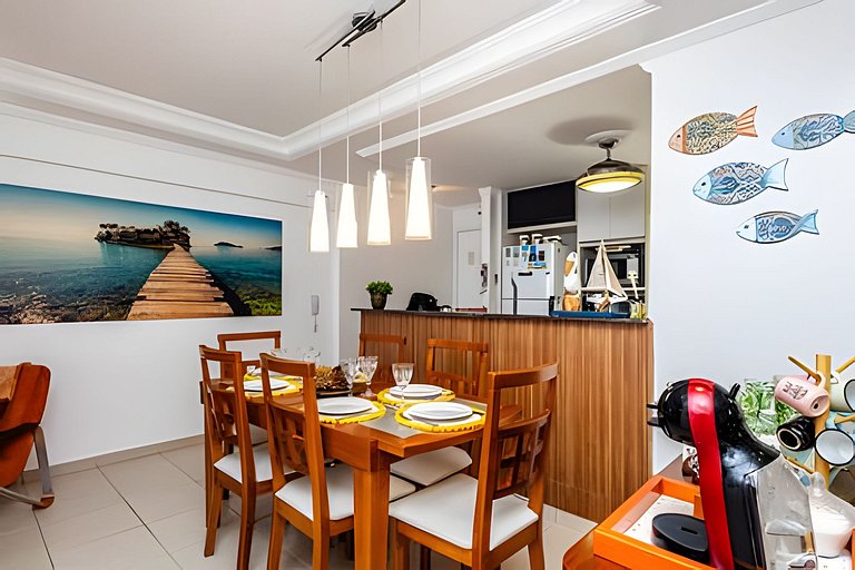 Frente Mar/24º/Ar/Enxoval/Piscina Aquec/Lazer