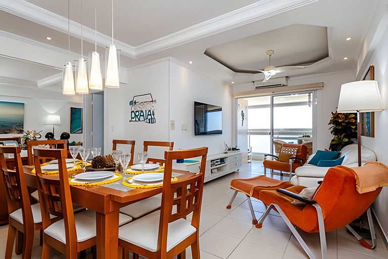 Frente Mar/24º/Ar/Enxoval/Piscina Aquec/Lazer