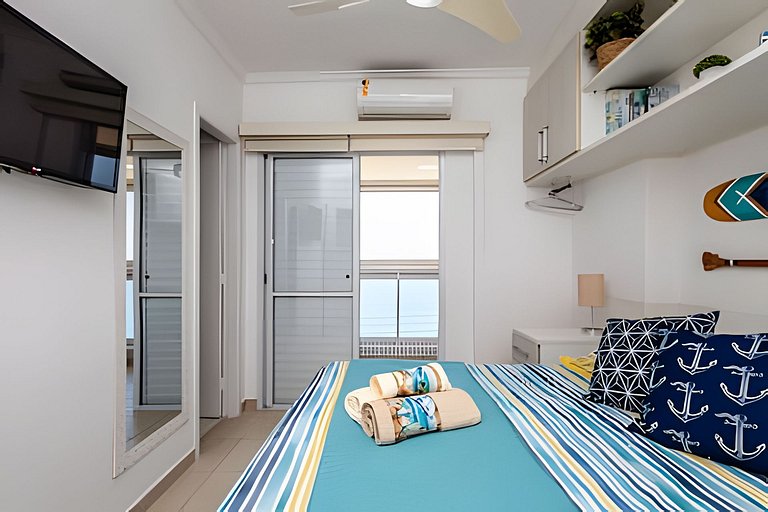 Frente Mar/24º/Ar/Enxoval/Piscina Aquec/Lazer