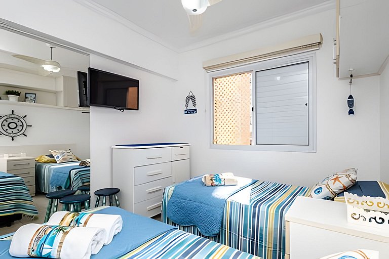 Frente Mar/24º/Ar/Enxoval/Piscina Aquec/Lazer