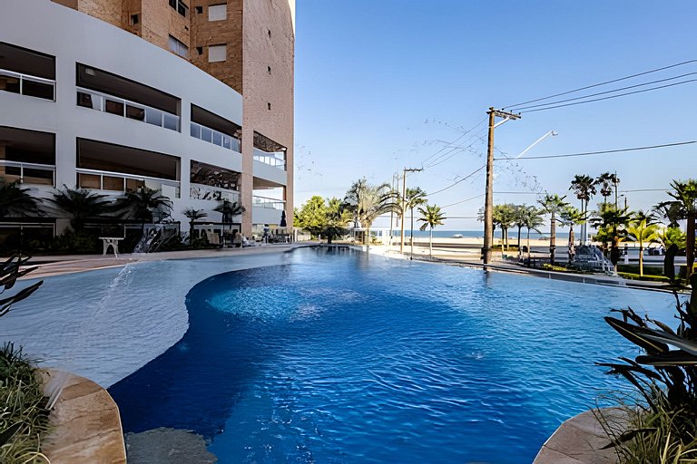 Frente Mar/24º/Ar/Enxoval/Piscina Aquec/Lazer