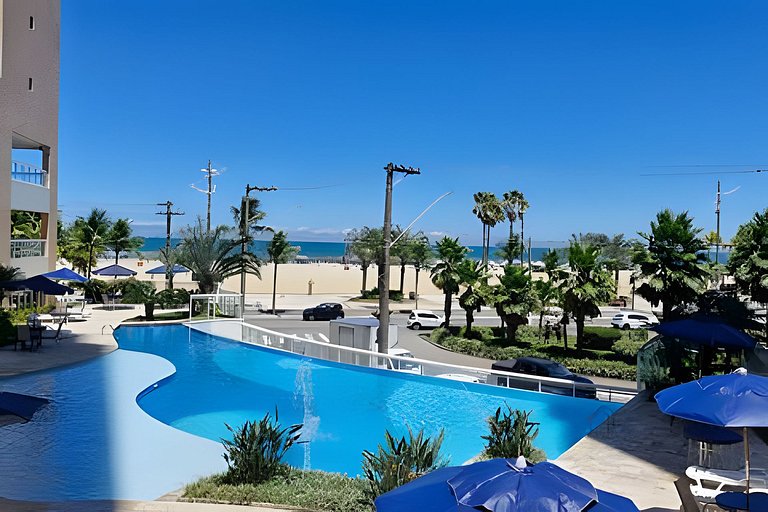 Frente Mar/24º/Ar/Enxoval/Piscina Aquec/Lazer