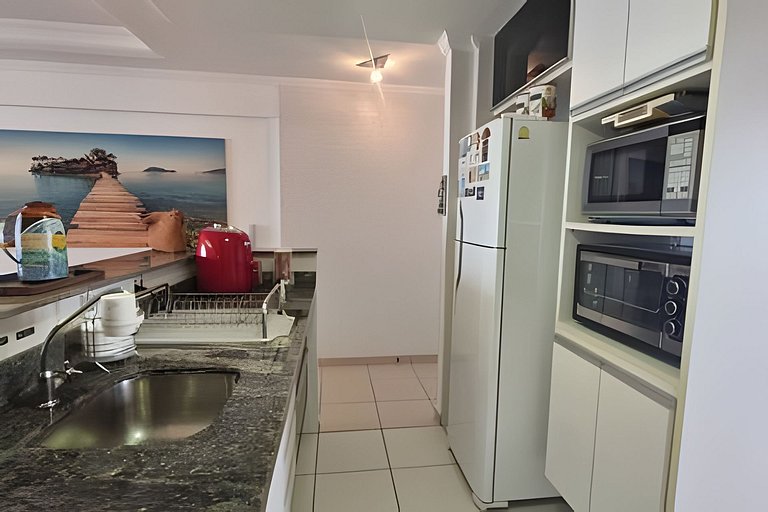 Frente Mar/24º/Ar/Enxoval/Piscina Aquec/Lazer