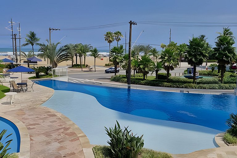 Frente Mar/24º/Ar/Enxoval/Piscina Aquec/Lazer