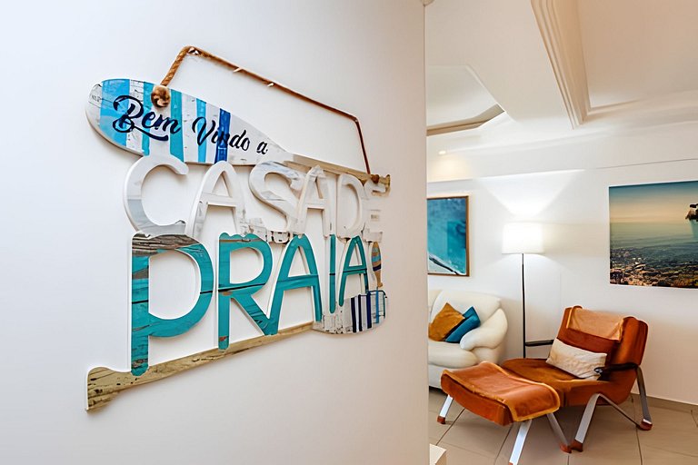 Frente Mar/24º/Ar/Enxoval/Piscina Aquec/Lazer