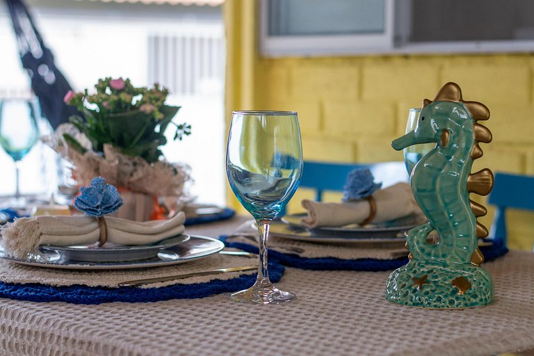 Refúgio Setiba: ar/wi-fi/pet friendly/gar/churrasqueira fogã