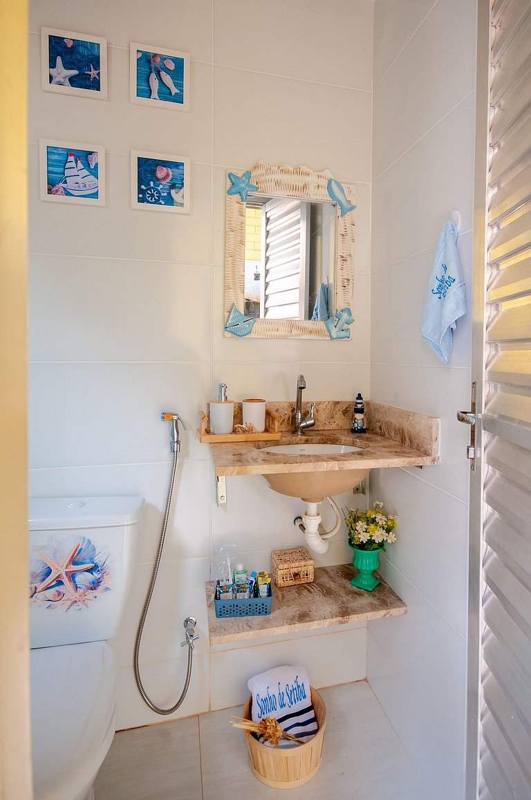 Refúgio Setiba: ar/wi-fi/pet friendly/gar/churrasqueira fogã