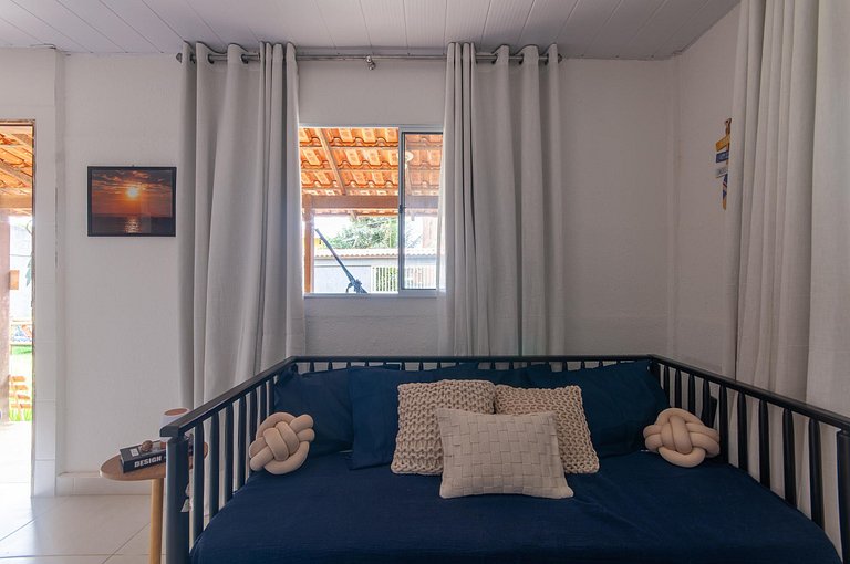 Refúgio Setiba: ar/wi-fi/pet friendly/gar/churrasqueira fogã