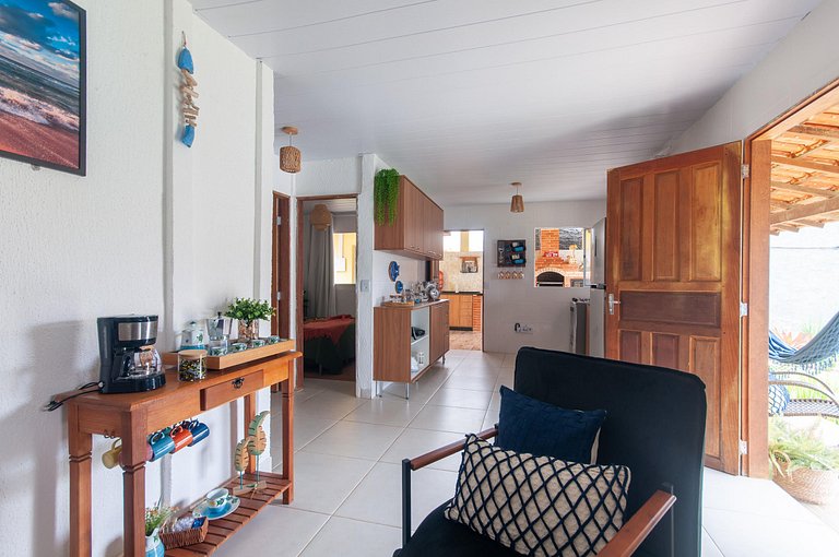 Refúgio Setiba: ar/wi-fi/pet friendly/gar/churrasqueira fogã