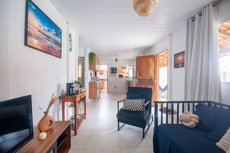 Refúgio Setiba: ar/wi-fi/pet friendly/gar/churrasqueira fogã