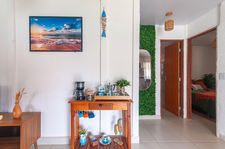 Refúgio Setiba: ar/wi-fi/pet friendly/gar/churrasqueira fogã