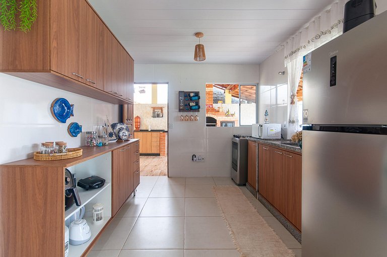 Refúgio Setiba: ar/wi-fi/pet friendly/gar/churrasqueira fogã