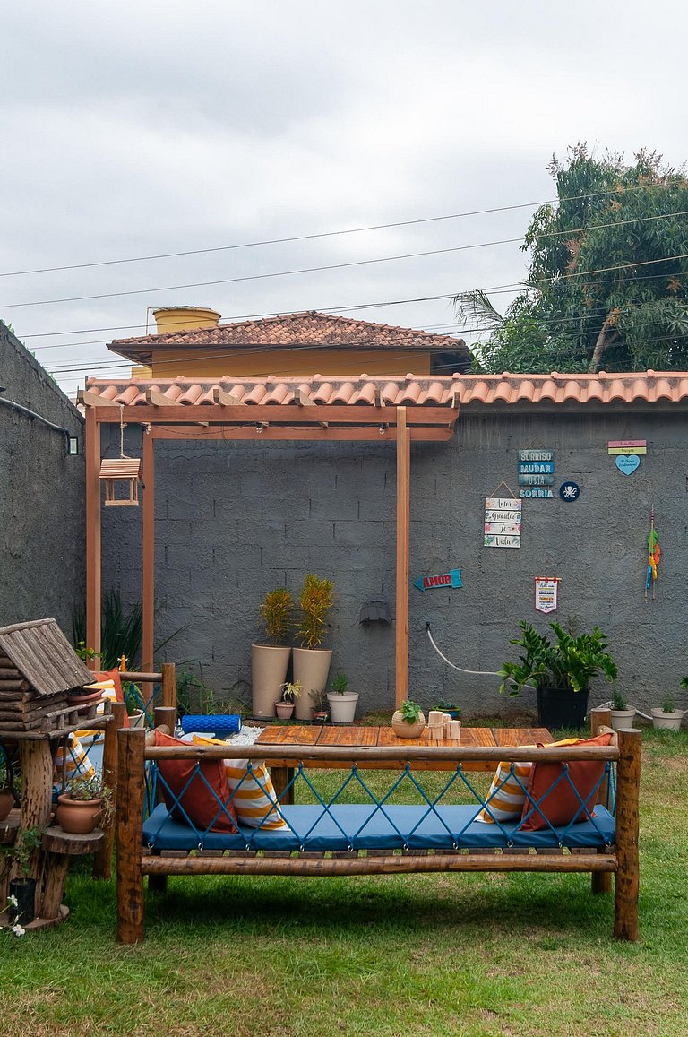 Refúgio Setiba: ar/wi-fi/pet friendly/gar/churrasqueira fogã