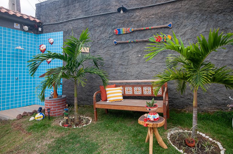 Refúgio Setiba: ar/wi-fi/pet friendly/gar/churrasqueira fogã