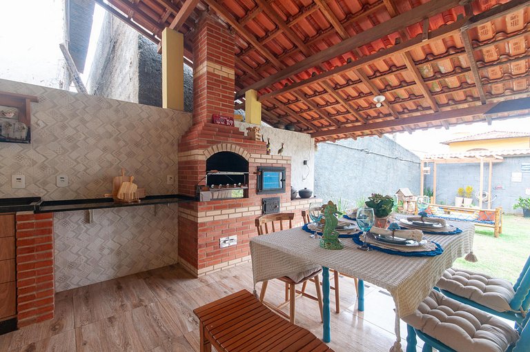 Refúgio Setiba: ar/wi-fi/pet friendly/gar/churrasqueira fogã