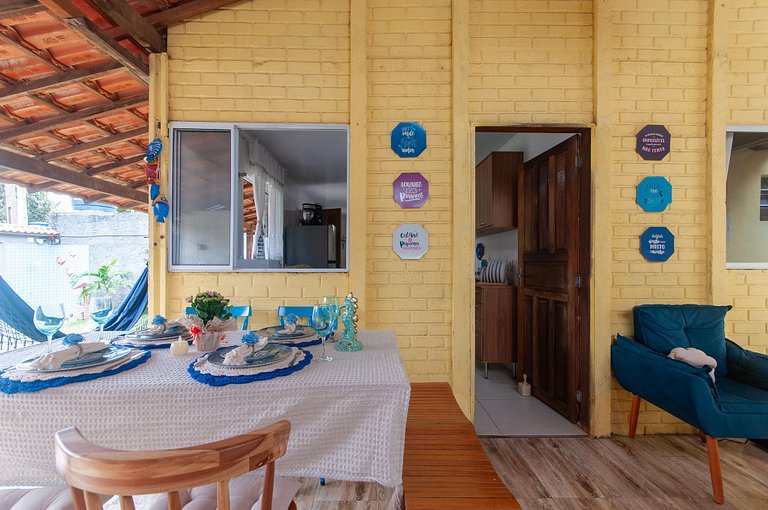 Refúgio Setiba: ar/wi-fi/pet friendly/gar/churrasqueira fogã