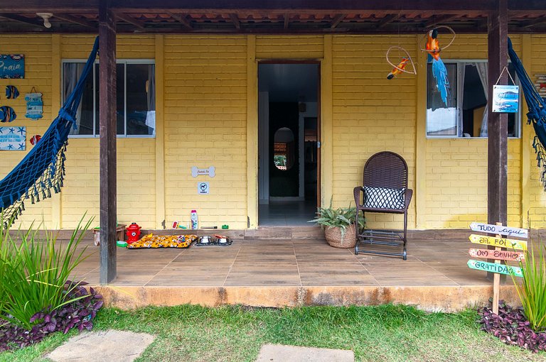 Refúgio Setiba: ar/wi-fi/pet friendly/gar/churrasqueira fogã