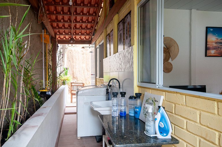 Refúgio Setiba: ar/wi-fi/pet friendly/gar/churrasqueira fogã